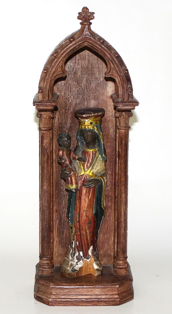 Große Abbildung Nr.1: 125-2916 Schwarze Madonna mit Christus.: (Volkskunst, Religiöse Volkskunst)