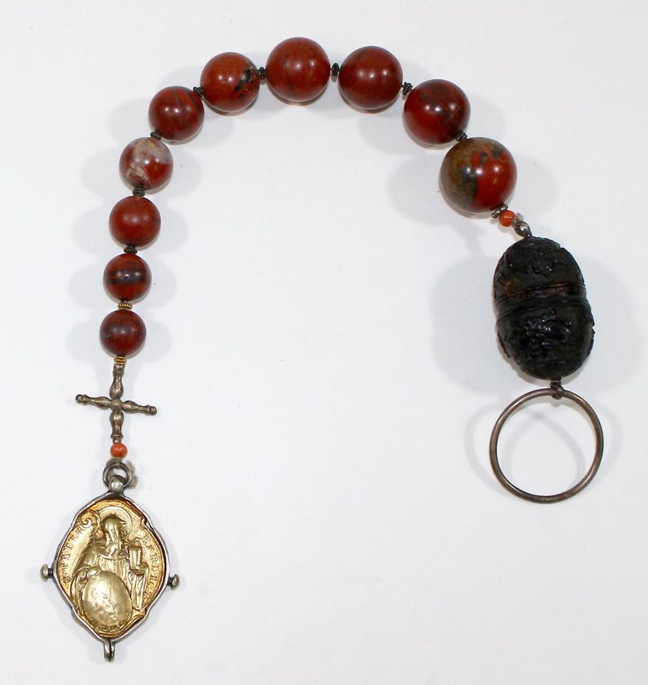 Große Abbildung Nr.1: 125-2917 Zehner Rosenkranz mit Reliquie: (Volkskunst, Religiöse Volkskunst)