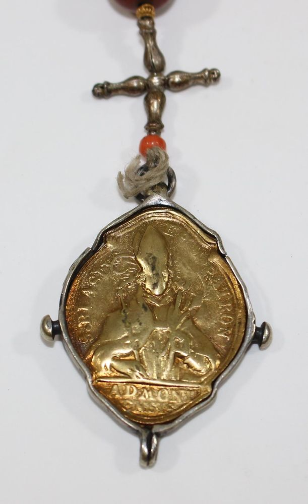 Große Abbildung Nr.2: 125-2917 Zehner Rosenkranz mit Reliquie: (Volkskunst, Religiöse Volkskunst)