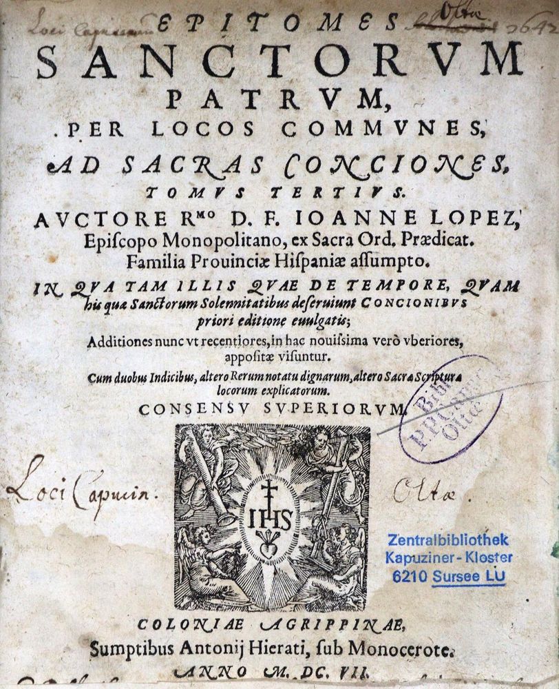 Große Abbildung Nr.3: 125-292 Lopez,J.: (Alte Drucke, Handschriften und Theologie)