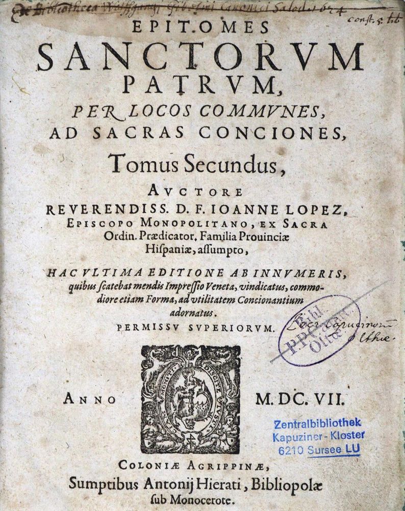 Große Abbildung Nr.4: 125-292 Lopez,J.: (Alte Drucke, Handschriften und Theologie)