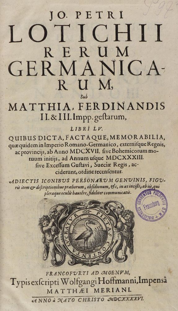 Große Abbildung Nr.2: 125-295 Lotichius,J.P.: (Alte Drucke, Handschriften und Theologie)
