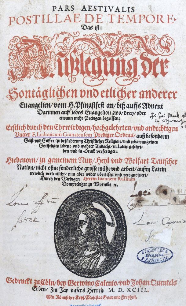Große Abbildung Nr.1: 125-297 Luis de Granada.: (Alte Drucke, Handschriften und Theologie)