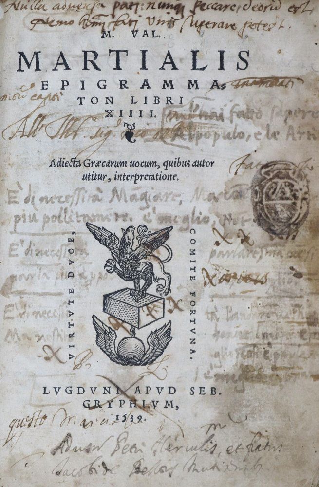 Große Abbildung Nr.1: 125-307 Martialis,M.V.: (Alte Drucke, Handschriften und Theologie)
