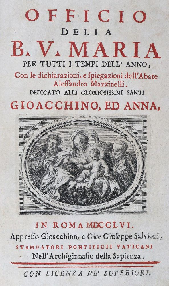 Große Abbildung Nr.1: 125-309 Mazzinelli,A.: (Alte Drucke, Handschriften und Theologie)