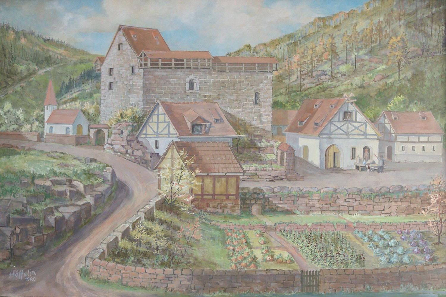 Große Abbildung Nr.1: 125-3228 Burg Rabeneck: (Deutschland, Pforzheim)