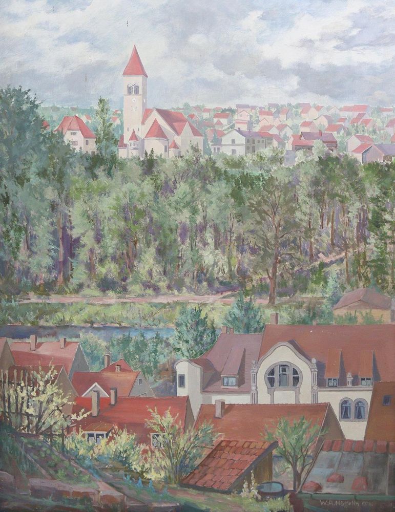 Große Abbildung Nr.1: 125-3236 Dillweissenstein mit Liebfrauenkirche.: (Deutschland, Pforzheim)