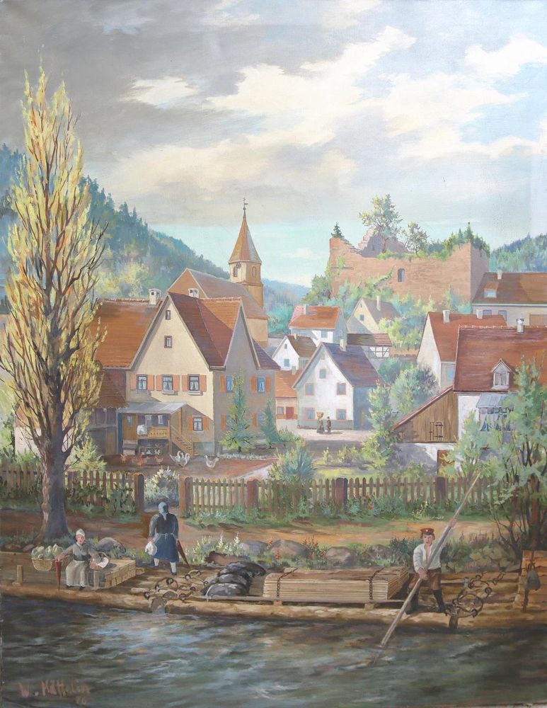 Große Abbildung Nr.1: 125-3251 Nagoldbrücke bei Dillweißenstein.: (Deutschland, Pforzheim)