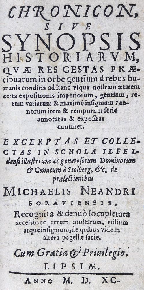 Große Abbildung Nr.1: 125-327 Neander,M.: (Alte Drucke, Handschriften und Theologie)