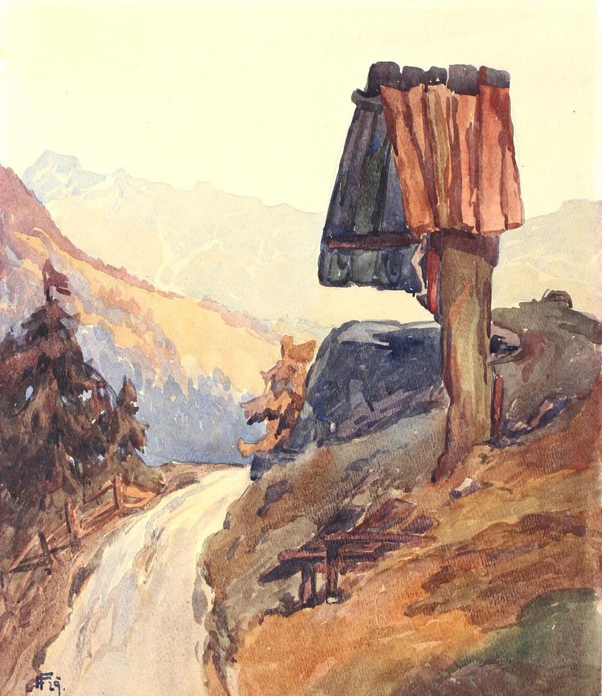 Große Abbildung Nr.1: 125-3292 Berglandschaft: (Ausland, Alpen und Alpinismus)