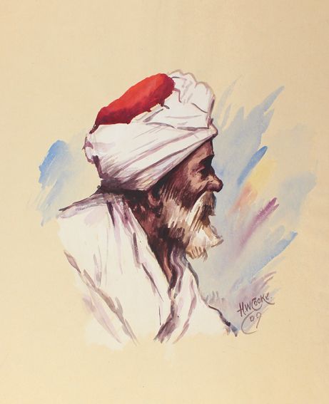 Große Abbildung Nr.1: 125-3308 Mann mit Turban.: (Ausland, Arabien)