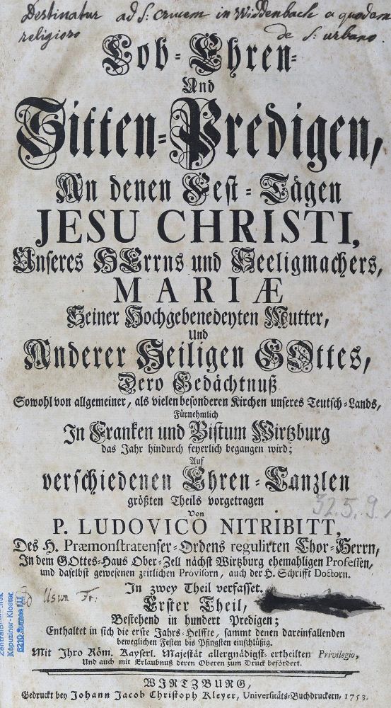 Große Abbildung Nr.1: 125-331 Nitribitt,L.: (Alte Drucke, Handschriften und Theologie)