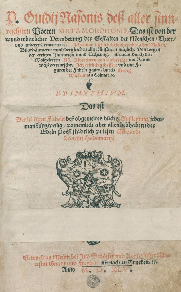 Große Abbildung Nr.2: 125-337 Ovidius,N.P.: (Alte Drucke, Handschriften und Theologie)