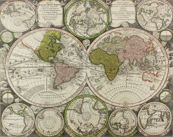 Große Abbildung Nr.1: 125-3440 Weltkarte.: (Ausland, Weltkarten)