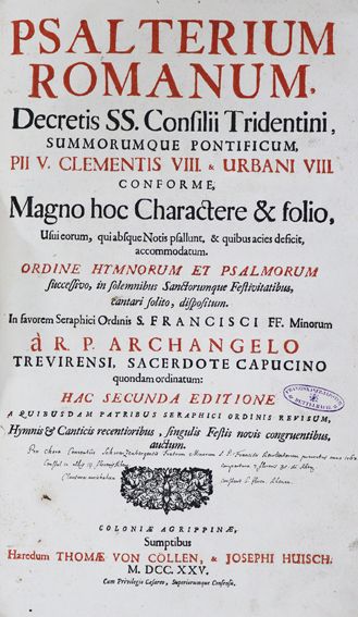 Große Abbildung Nr.1: 125-360 Psalterium Romanum,: (Alte Drucke, Handschriften und Theologie)