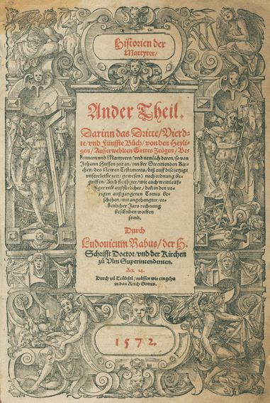 Große Abbildung Nr.1: 125-362 Rabus, Ludovicus.: (Alte Drucke, Handschriften und Theologie)