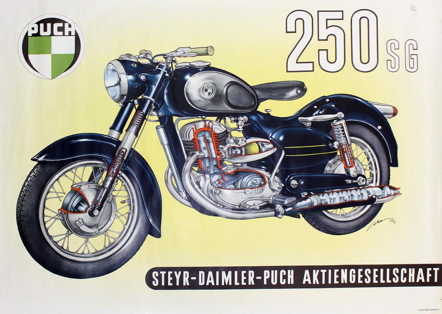 Große Abbildung Nr.1: 125-3627 Puch 250 SG.: (Plakate, Werbung)