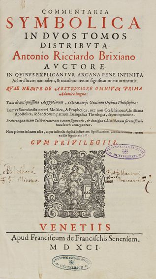 Große Abbildung Nr.1: 125-367 Ricciardus,A.: (Alte Drucke, Handschriften und Theologie)