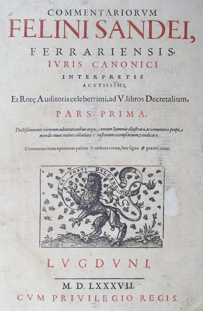 Große Abbildung Nr.1: 125-379 Sandeus,F.: (Alte Drucke, Handschriften und Theologie)