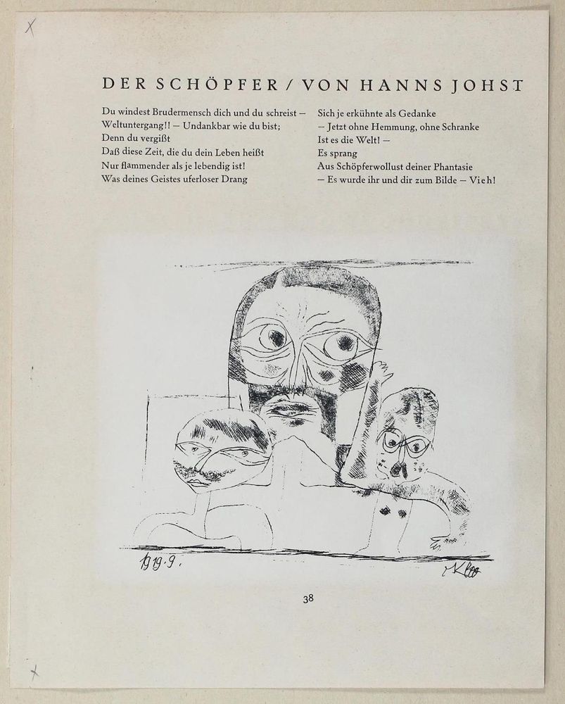 Große Abbildung Nr.2: 125-3938 Klee, Paul: (Künstlergraphik)