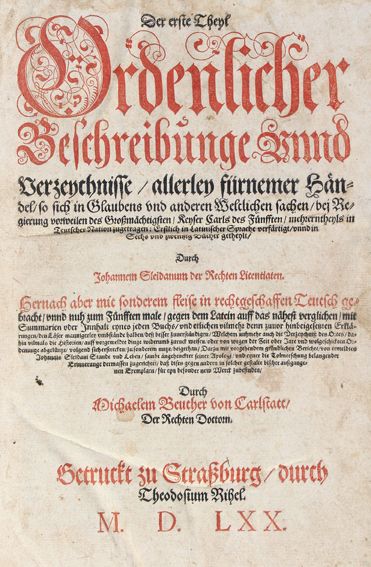 Große Abbildung Nr.1: 125-397 Sleidanus,J.: (Alte Drucke, Handschriften und Theologie)