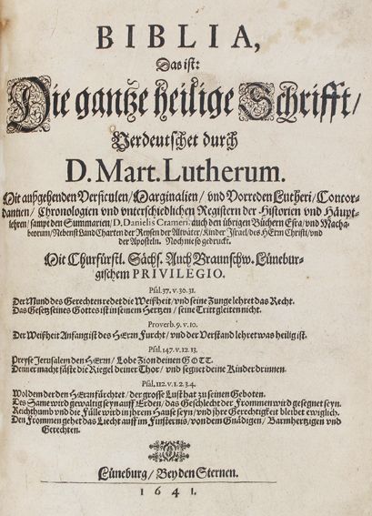 Große Abbildung Nr.1: 125-40 Biblia germanica.: (Bibeln)