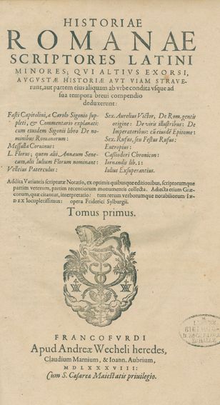 Große Abbildung Nr.1: 125-406 Sylburg, Friedrich (Hrsg.).: (Alte Drucke, Handschriften und Theologie)
