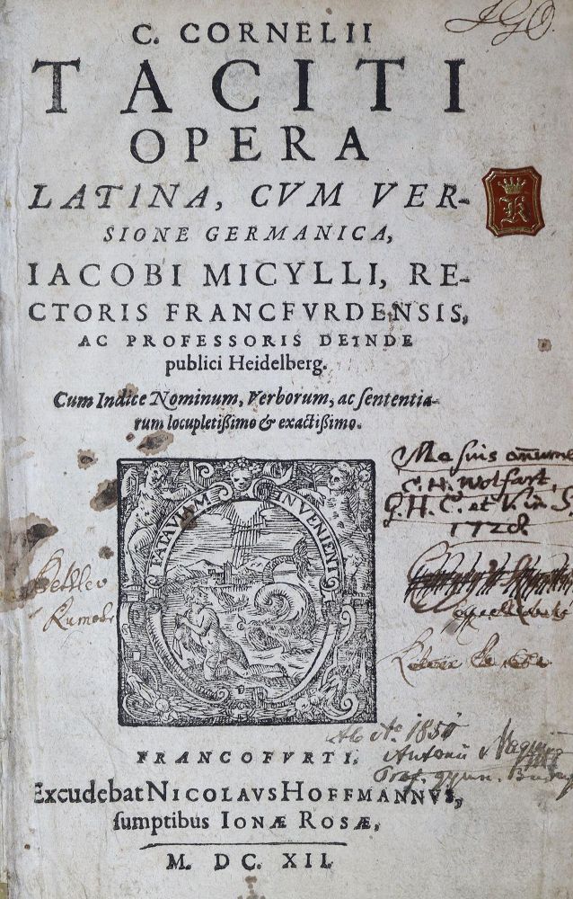 Große Abbildung Nr.1: 125-407 Tacitus,C.: (Alte Drucke, Handschriften und Theologie)