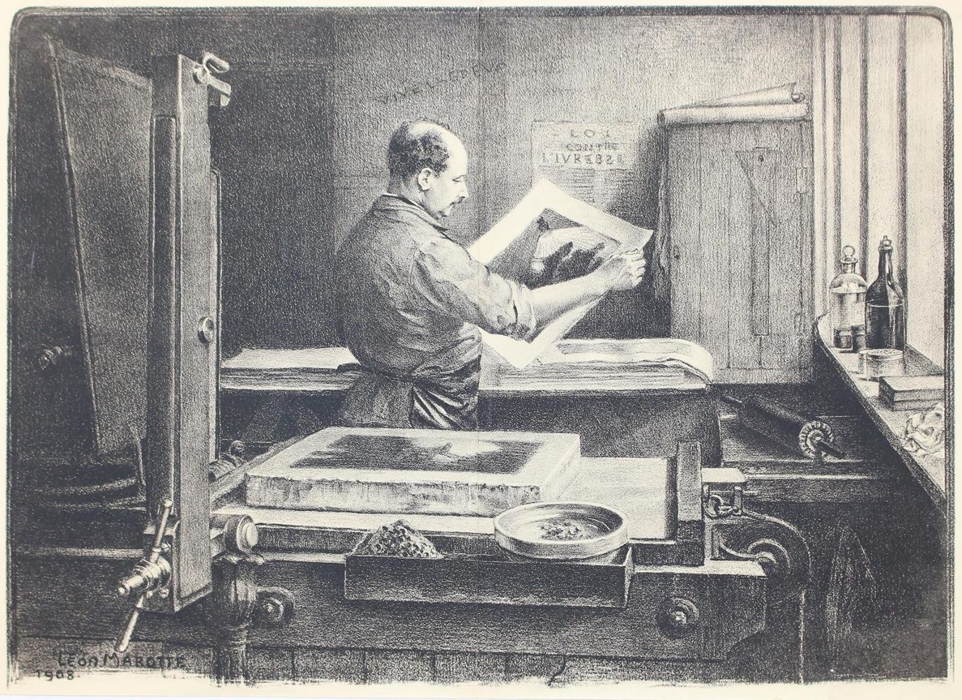 Große Abbildung Nr.1: 125-4087 Marotte, Léon: (Künstlergraphik)