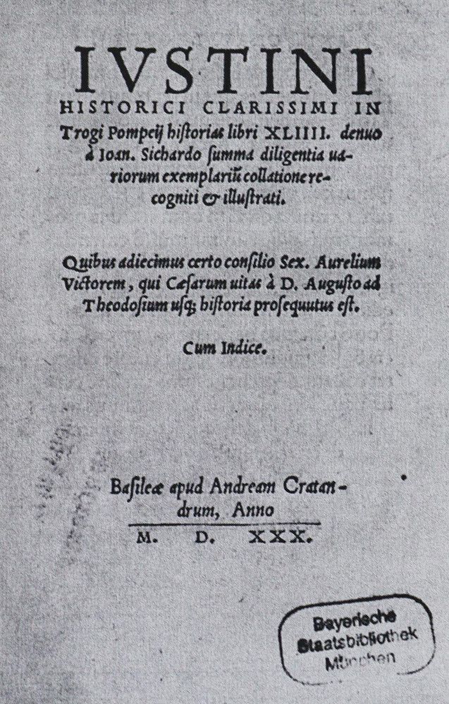 Große Abbildung Nr.1: 125-426 Trogus,P.: (Alte Drucke, Handschriften und Theologie)