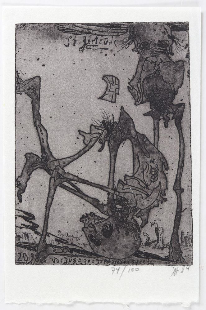 Große Abbildung Nr.3: 125-4405 Janssen, Horst: (Künstlergraphik, Totentanz)