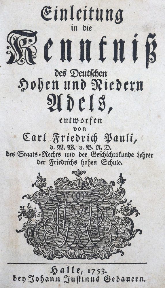 Große Abbildung Nr.1: 125-449 Pauli,C.F.: (Genealogie und Heraldik)