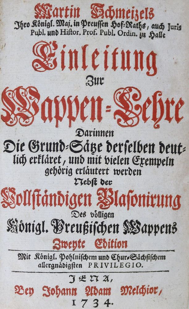 Große Abbildung Nr.1: 125-450 Schmeizel,M.: (Genealogie und Heraldik)