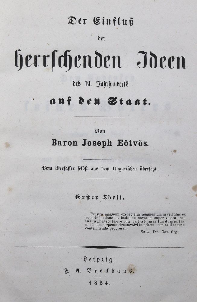 Große Abbildung Nr.1: 125-451 Eötvös,J.v.: (Politik und Staatswissenschaften)