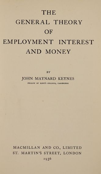 Große Abbildung Nr.1: 125-462 Keynes,J.M.: (Wirtschaft)