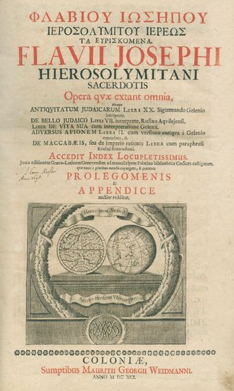 Große Abbildung Nr.1: 125-494 Flavius,J.: (Judaica)