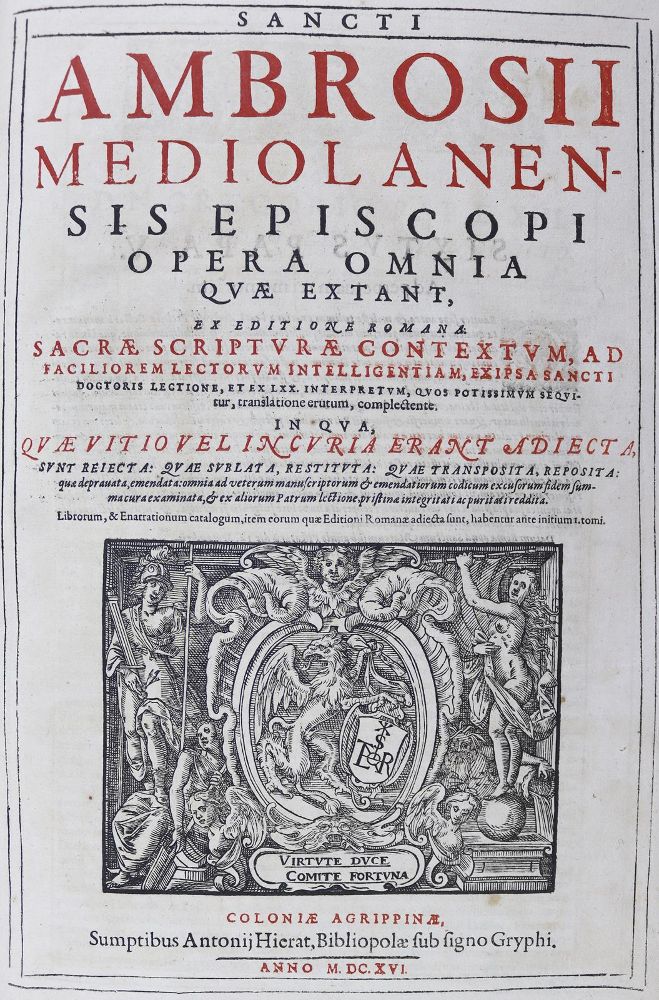 Große Abbildung Nr.2: 125-5 Ambrosius von Mailand.: (Alte Drucke, Handschriften und Theologie)