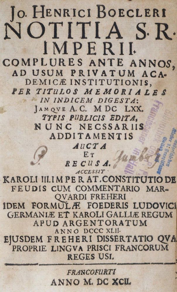 Große Abbildung Nr.1: 125-500 Boecler,J.H.: (Juridica und Kriminologie)
