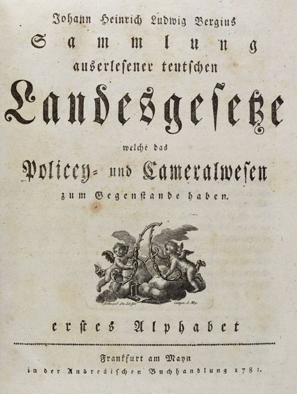 Große Abbildung Nr.1: 125-503 Bergius,J.H.L. u. J.Beckmann.: (Juridica und Kriminologie, Einband)