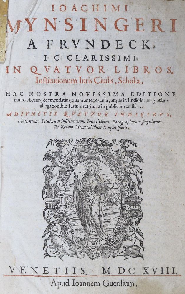 Große Abbildung Nr.1: 125-508 Mynsinger von Frundeck,J.: (Juridica und Kriminologie)
