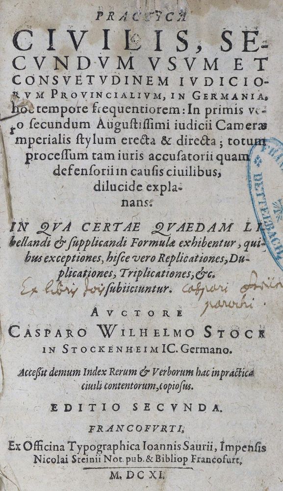 Große Abbildung Nr.1: 125-512 Stock,C.W.: (Juridica und Kriminologie)