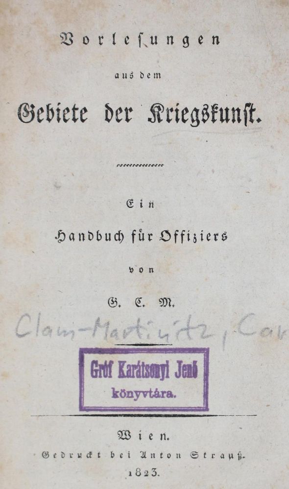 Große Abbildung Nr.2: 125-541 Clam-Martinitz,C.: (Militaria)