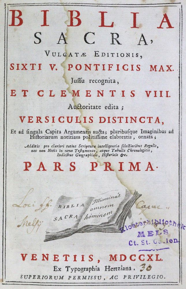 Große Abbildung Nr.2: 125-55 Biblia latina.: (Bibeln)