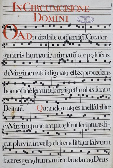 Große Abbildung Nr.1: 125-578 Liturgische Musikhandschrift.: (Musik, Handschriften)