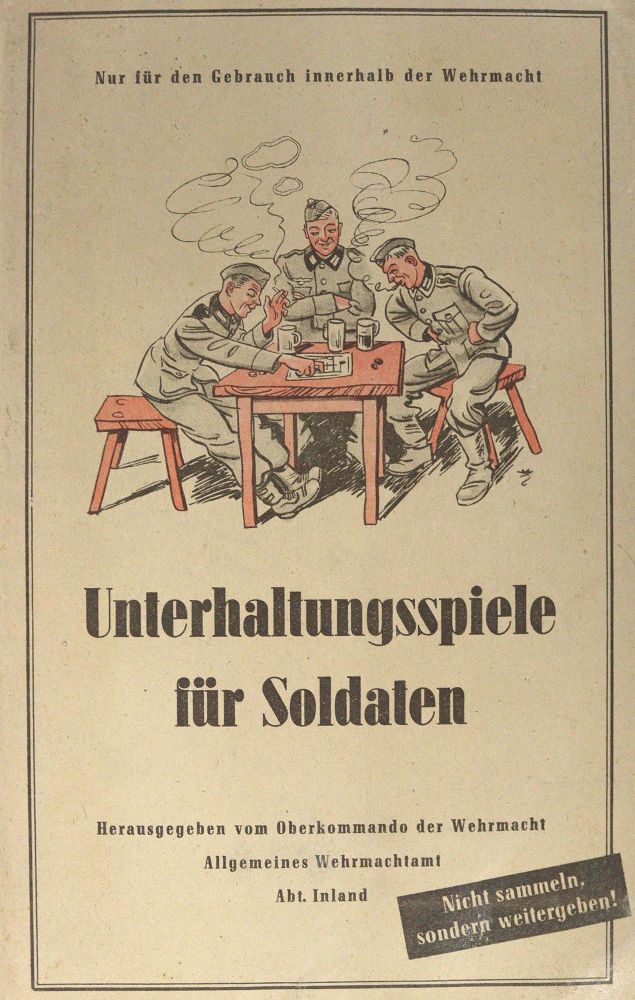 Große Abbildung Nr.1: 125-611 Unterhaltungsspiele für Soldaten.: (Spiele)