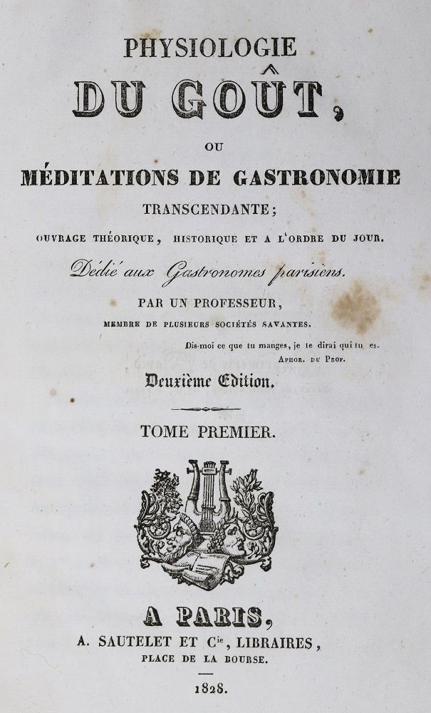 Große Abbildung Nr.1: 125-646 (Brillat-Savarin,J.A.).: (Küche und Haushalt, Gastrosophie)