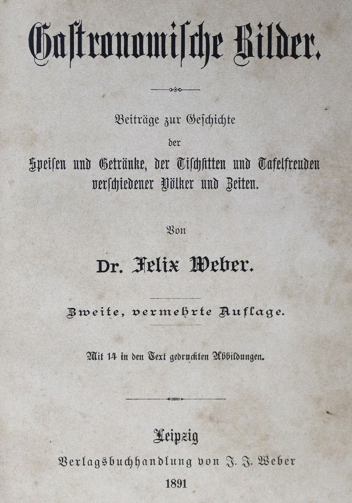 Große Abbildung Nr.1: 125-654 Weber,F.: (Küche und Haushalt, Gastronomie)
