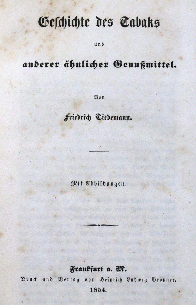 Große Abbildung Nr.1: 125-658 Tiedemann,F.: (Küche und Haushalt, Genussmittel, Tabak)
