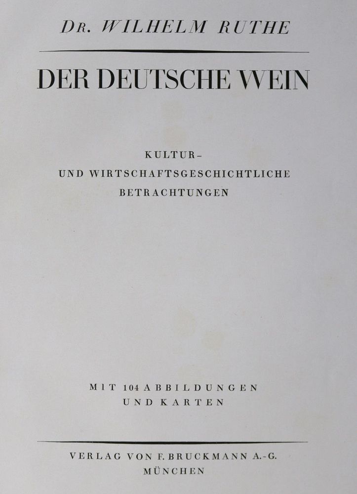 Große Abbildung Nr.1: 125-669 Ruthe,W.: (Küche und Haushalt, Getränke, Wein und Weinbau)