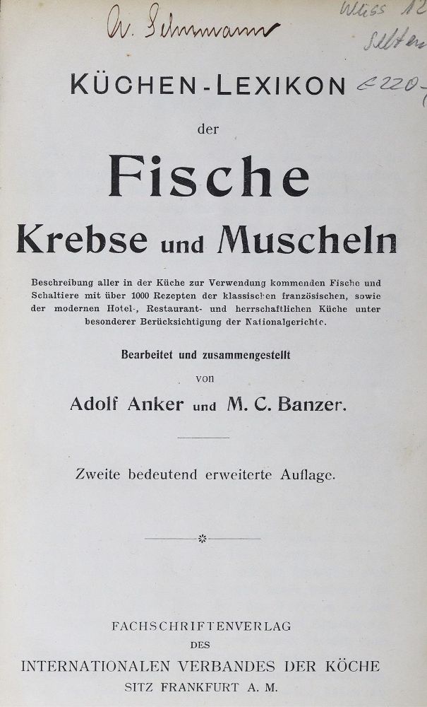 Große Abbildung Nr.1: 125-694 Anker,A. u. M.C.Banzer.: (Küche und Haushalt, Kochbücher, Fischküche)